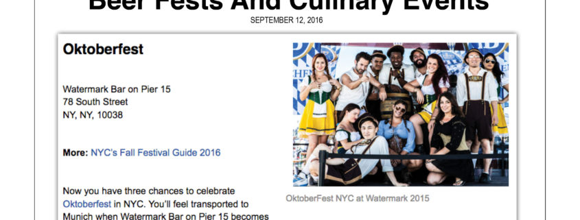 CBS New York - NYC’s Best Fall Food Festivals, Beer Fests and Culinary Events