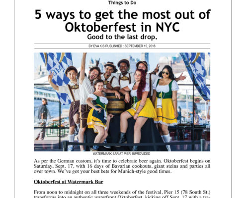 Metro - 5 Ways to Get the Most Out of Oktoberfest in NYC