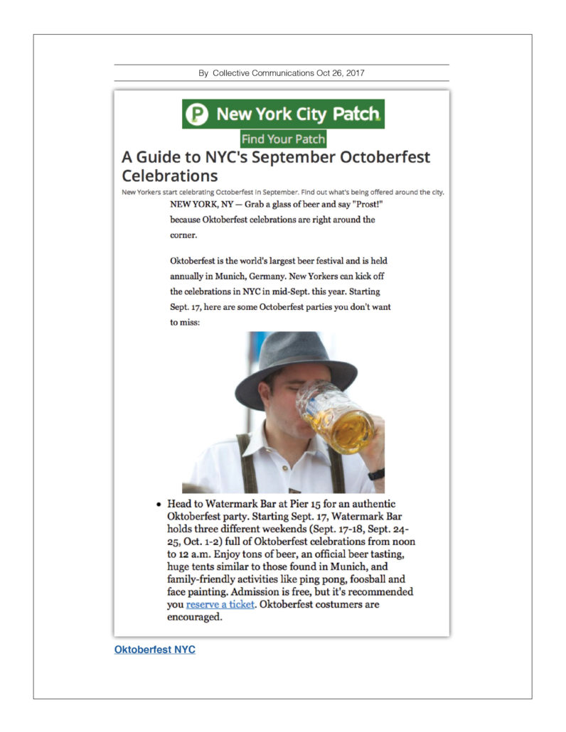 New York City Patch - A Guide to NYC's September Oktoberfest Celebrations
