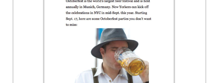 New York City Patch - A Guide to NYC's September Oktoberfest Celebrations