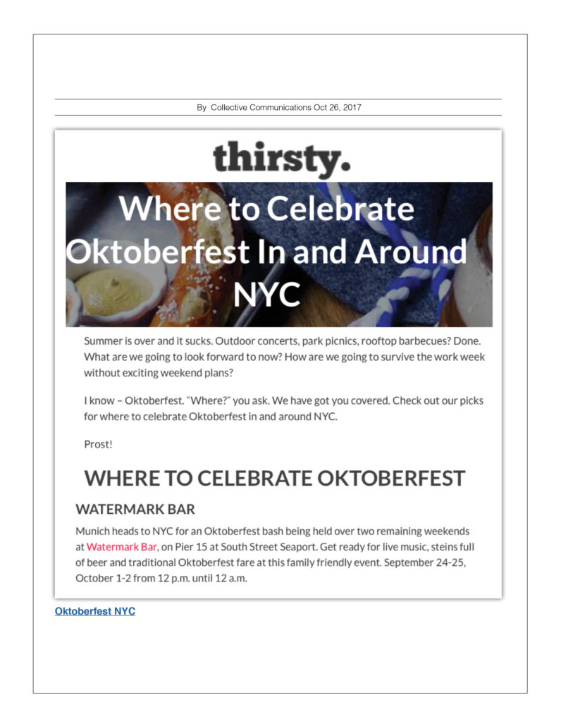 Thirsty - Where to Celebrate Oktoberfest In and Around NYC
