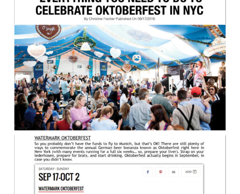 Thrillist - Everything You Need to Do to Celebrate Oktoberfest in NYC