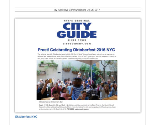 NYC City Guide - Celebrating Oktoberfest 2016 NYC