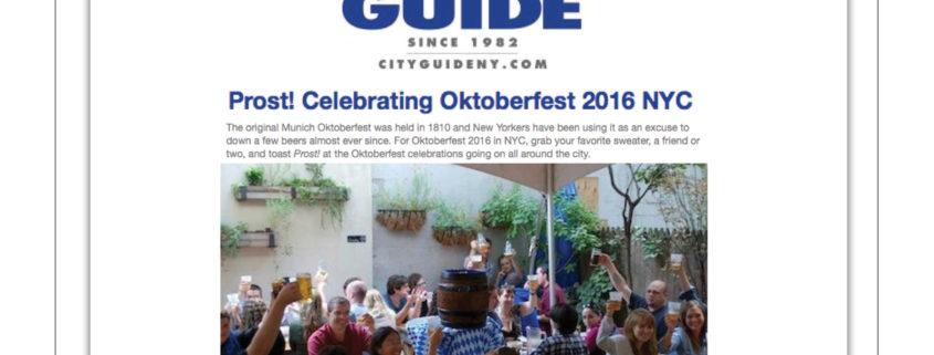 NYC City Guide - Celebrating Oktoberfest 2016 NYC