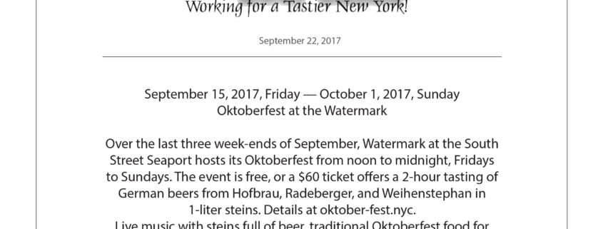 New York City Beer Guide - Oktoberfest at Watermark