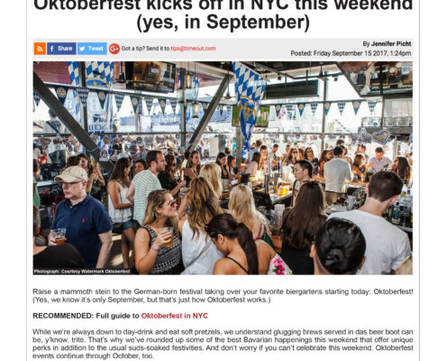 Time Out New York - Oktoberfest kicks off in NYC this Weekend