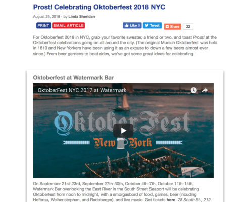 City Guide NY - Prost! Celebrating Oktoberfest 2018 NYC