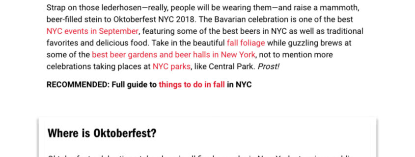 TimeOut - Oktoberfest NYC 2018 Guide