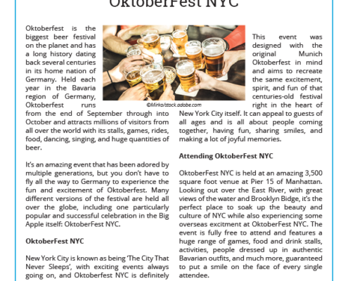 VacationIdea - Best Things to Do in New York: OktoberFest NYC