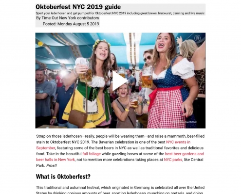 Time Out New York - Oktoberfest NYC 2019 Guide