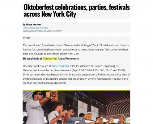 AM New York - Oktoberfest Celebrations, Parties, Festivals Across New York City