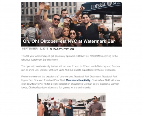 Times Square Chronicles - Oh, Oh! OktoberFest NYC at Watermark Bar