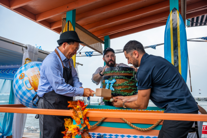 Ceremonial Keg at OktoberFest NYC 2023 at Watermark