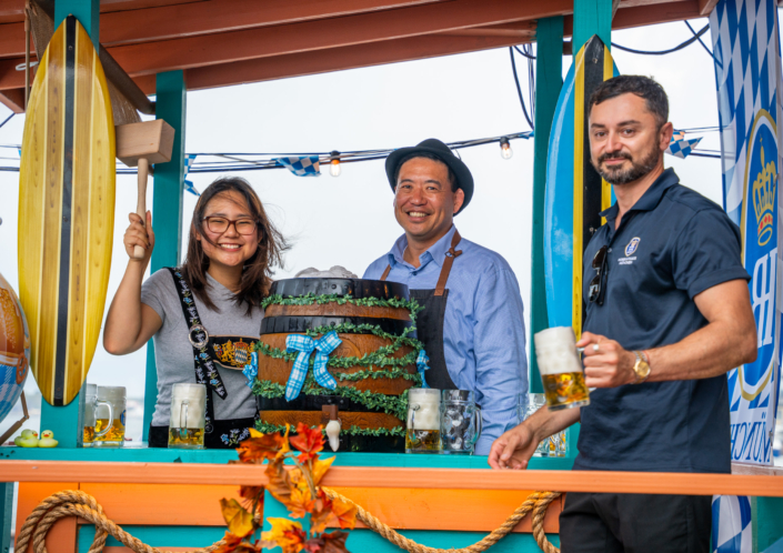 Ceremonial Keg at OktoberFest NYC 2023 at Watermark