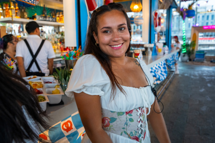 Girls at OktoberFest NYC 2023 at Watermark