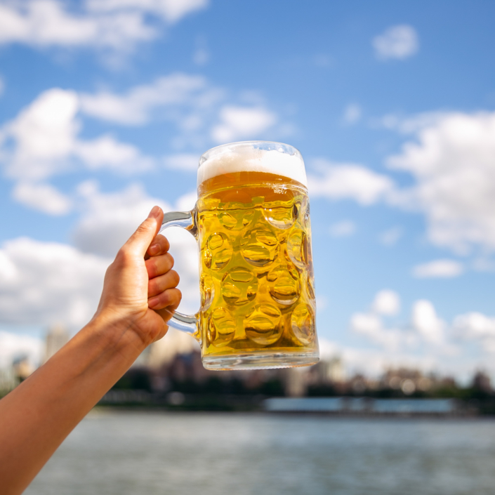 OktoberFest NYC - Beer Stein Outdoors by The Water