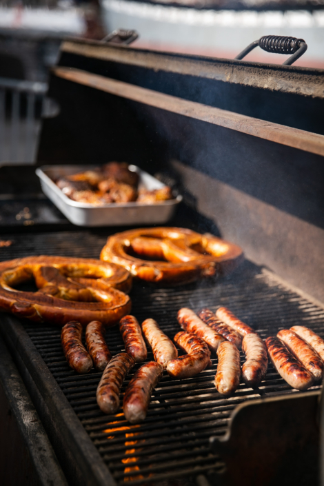 OktoberFest NYC Food - Brats On The Grill