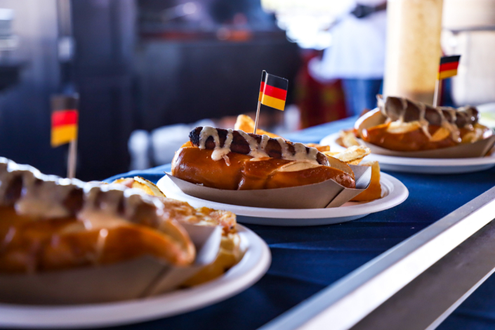 OktoberFest NYC Food - Bratwurst Sandwich