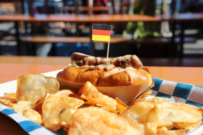 OktoberFest NYC Food - Bratwurst Sandwich