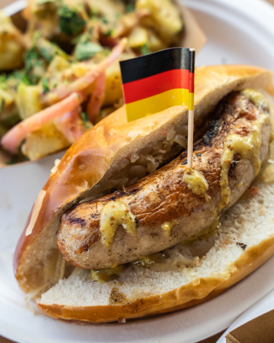 OktoberFest NYC Food - Bratwurst Sandwich