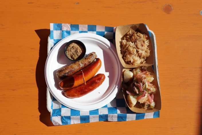 OktoberFest NYC Food - Bratwurst Sandwich