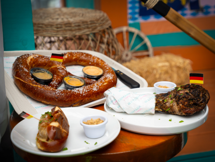 OktoberFest NYC Food - Pretzel & Beer Braised Turkey Leg