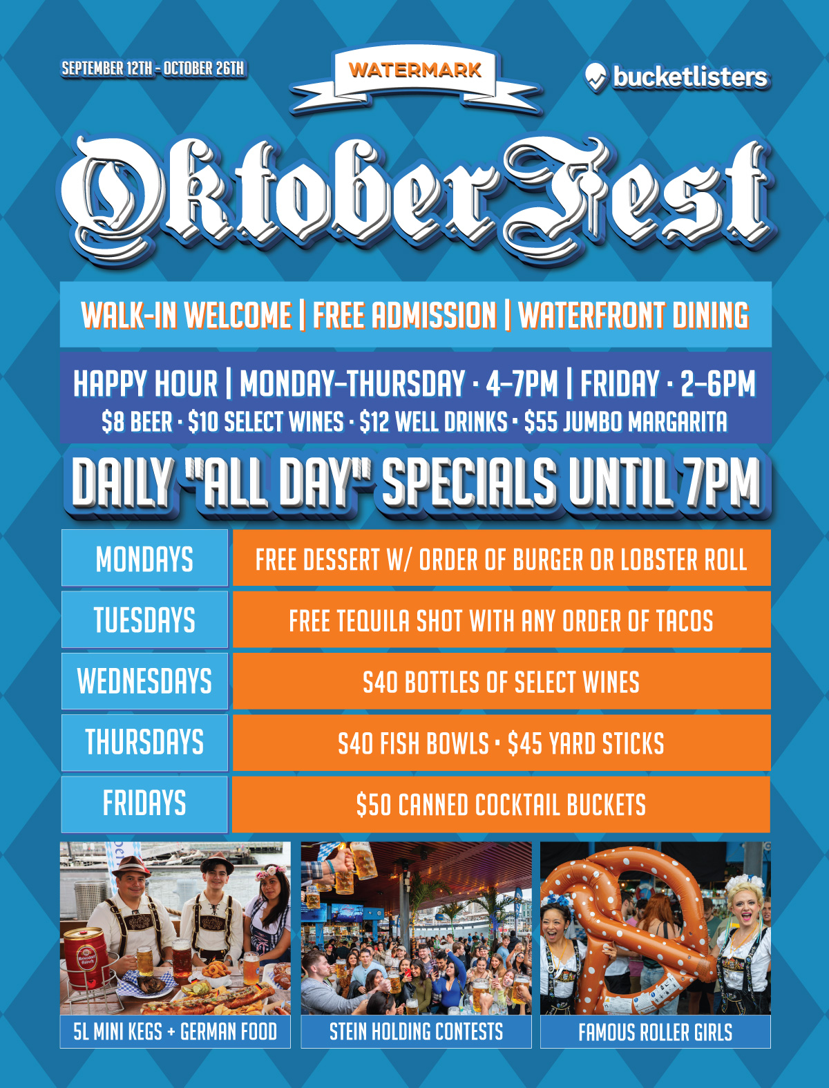 OktoberFest NYC 2025 Specials Menu at Watermark